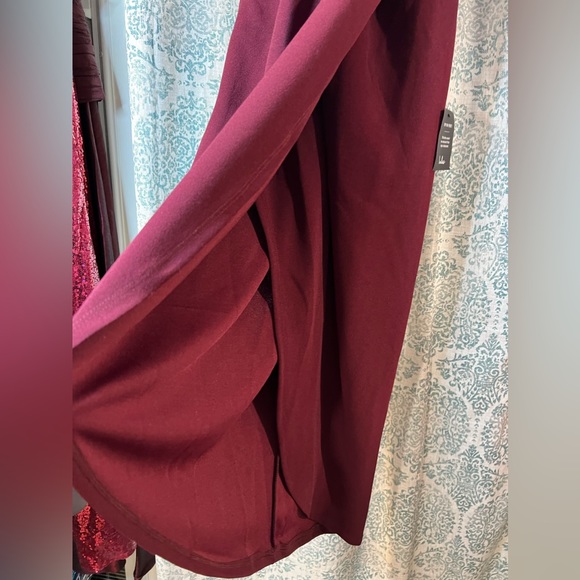 Lulus Burgundy Dress One Shoulder - Picture 8 of 11